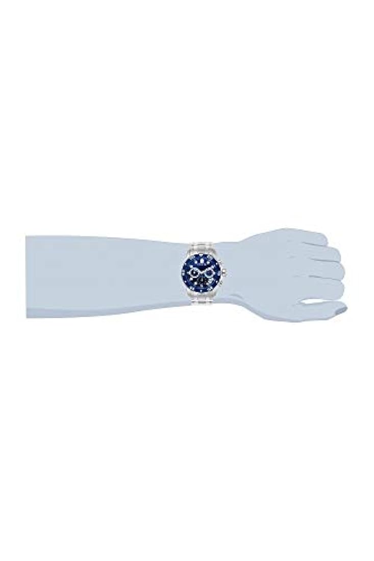 Reloj plateado acero inoxidable con cronógrafo para hombre