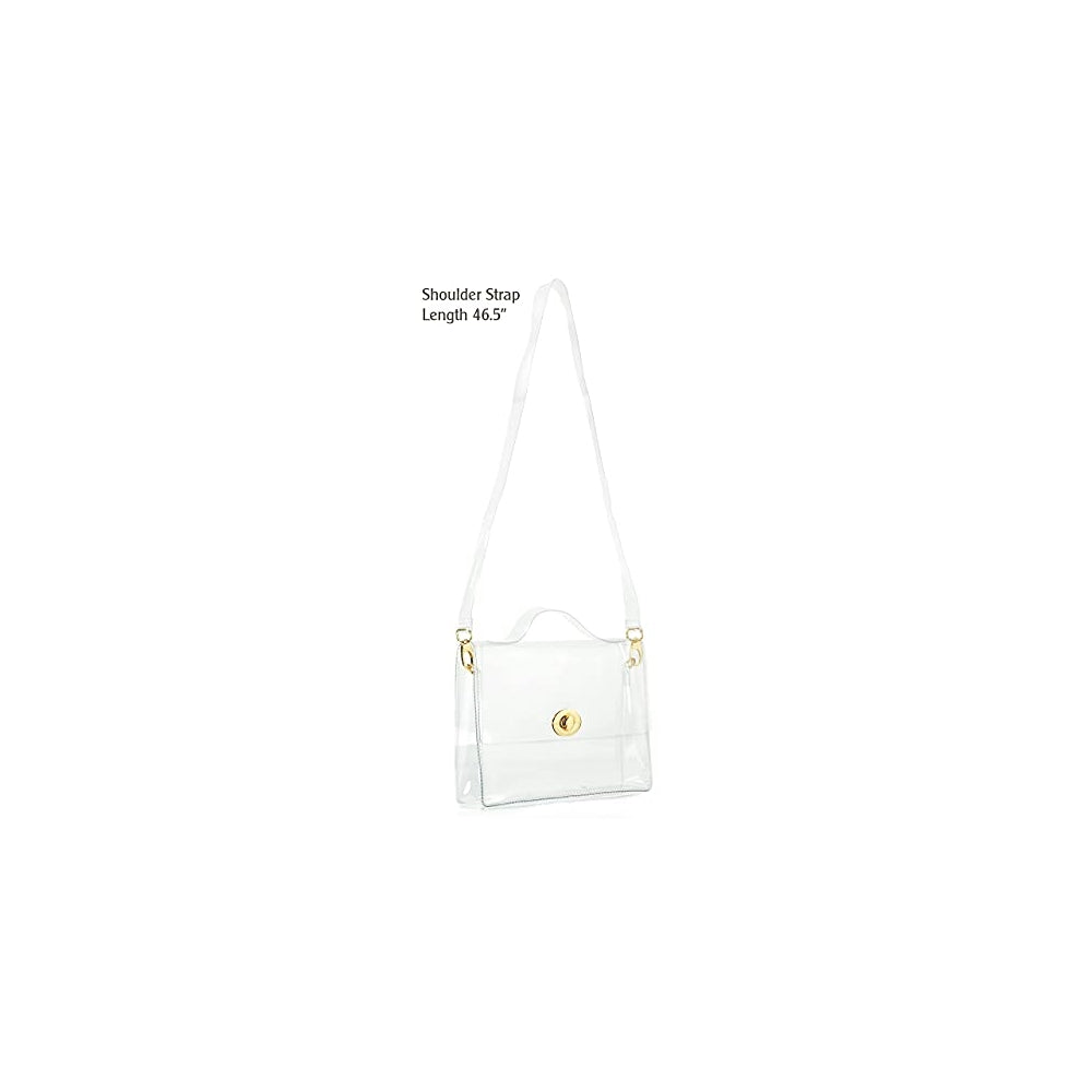Bolsos de hombro transparente bandolera con cierre de broche