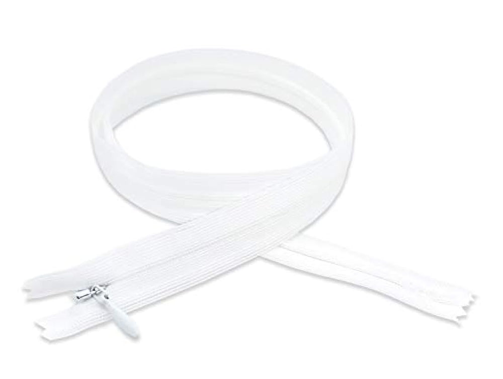 Único invisible beulon cierre YKK Ocultar (1 / Pack), 00030, 30 pulgadas, Blanco, 1, 1