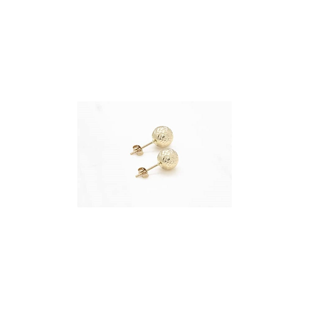 Aretes de tuerca de oro amarillo de 14 quilates c