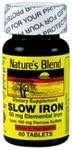 Suplemento Natures Blend Hierro lento 50 mg (160 mg) 60 und