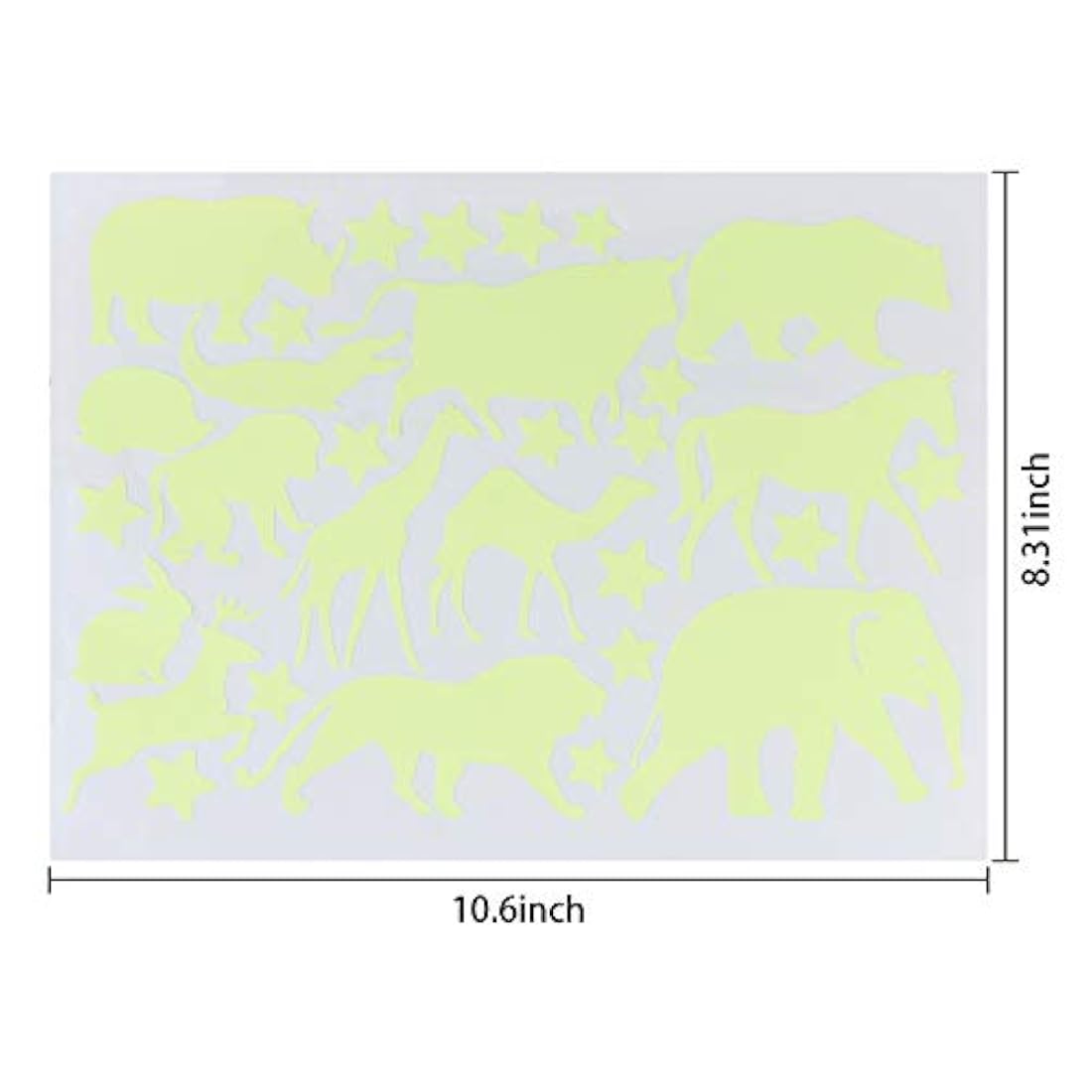 Benbo Unicorn calcomanías de pared que brillan oscuridad