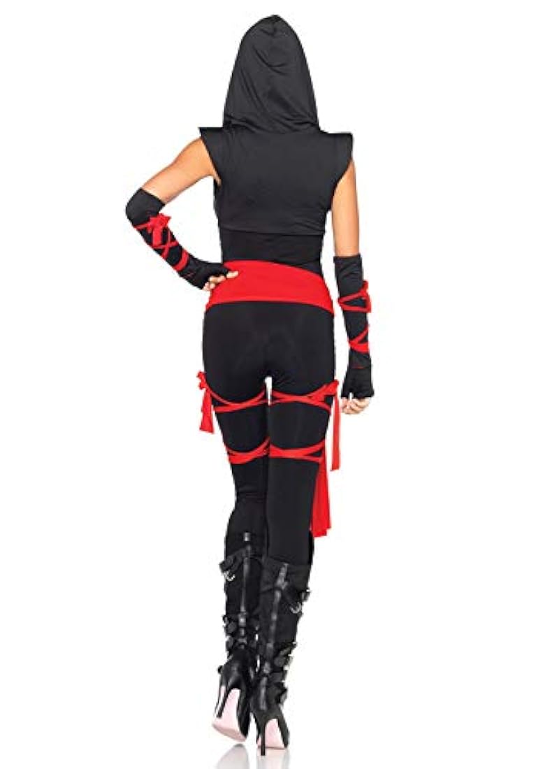 Disfraz de ninja mortal de 5 piezas para mujer