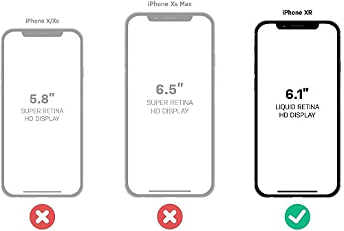 OtterBox Funda rígida ultra delgada con textura para iPhone XR (solo para protector de pantalla, paquete de paquetes, gris musgo piedra/puntos amarillos