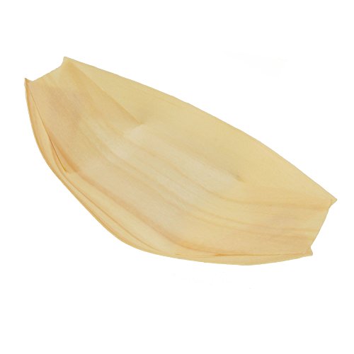 platos desechables de barcos de madera