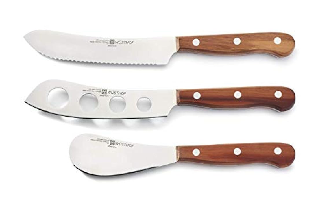 3p embutido Juego de cuchillos con mangos de madera Wüsthof
