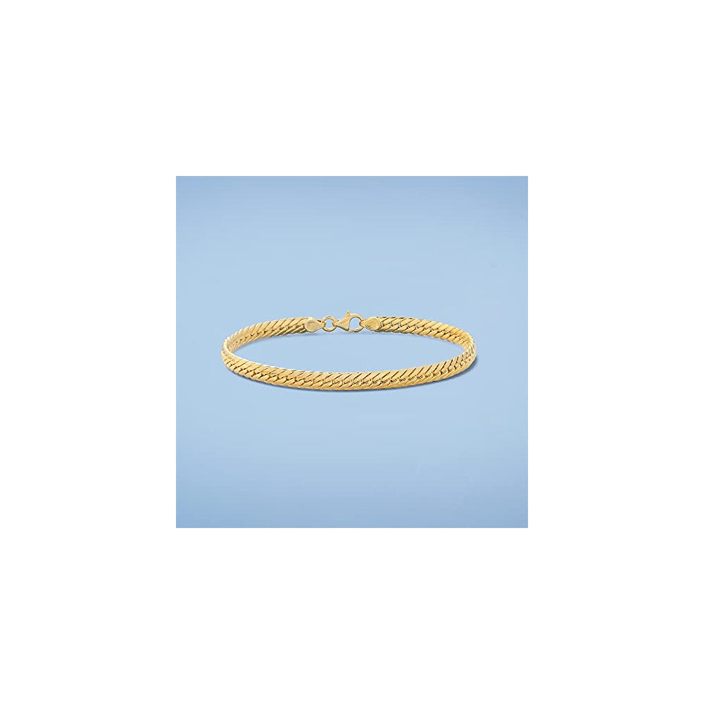 Pulseras italiana de eslabones cubanos de oro amarillo