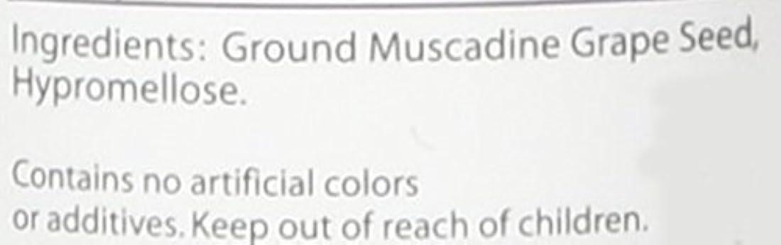 Clarinete Muscadine semillas de uva 60 ° Cápsulas, 650 mg