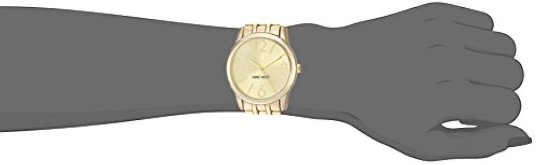 Reloj de pulsera con esfera de champagne Nine West