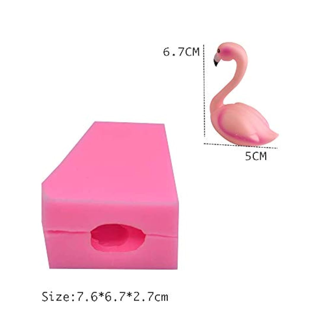 Molde de silicona 3D con diseño de flamenco