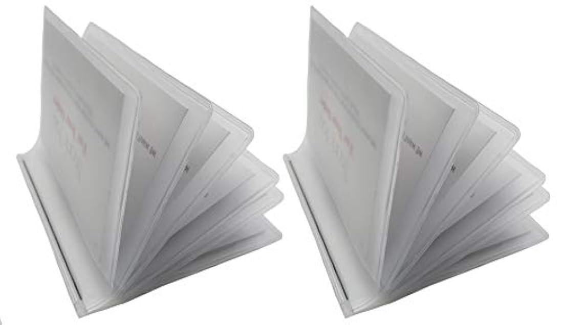 Juego de 2 portafolios de vinilo de plástico transparente