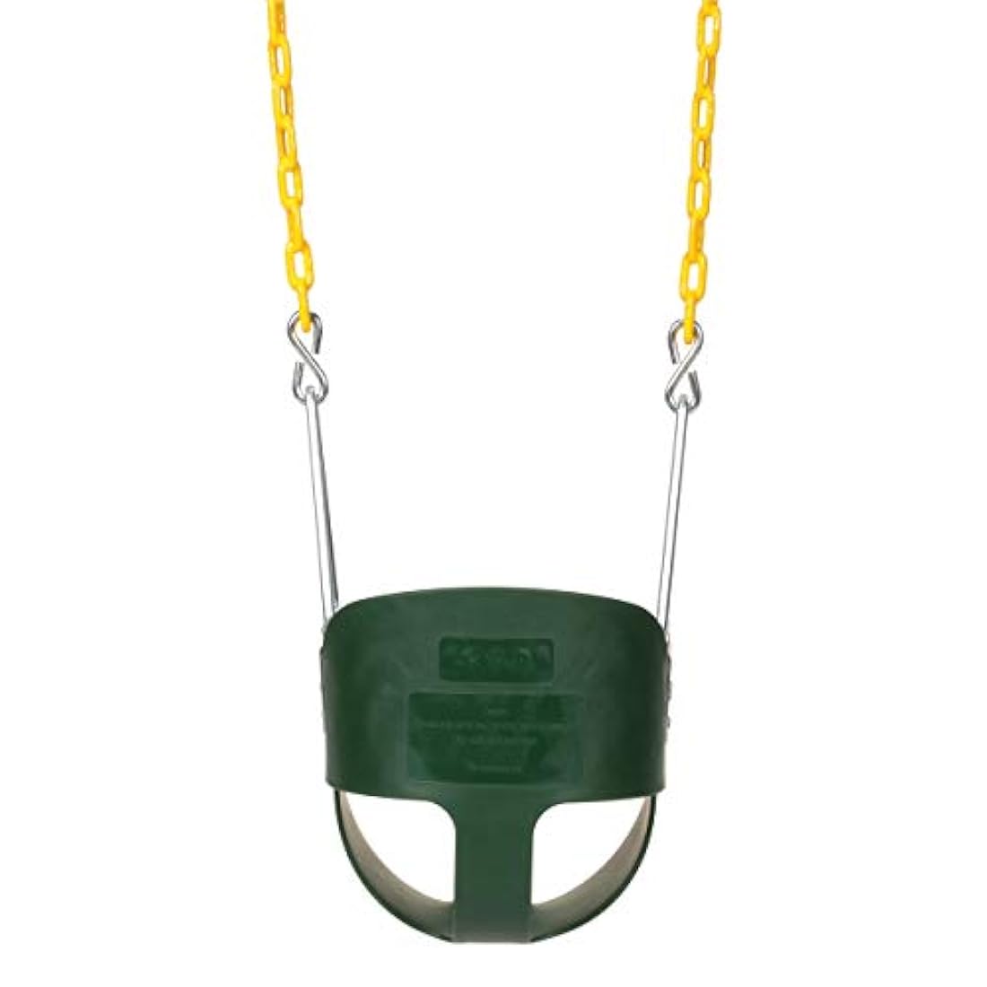 columpio tipo cubeta para niños pequeños, cadenas cubiertas