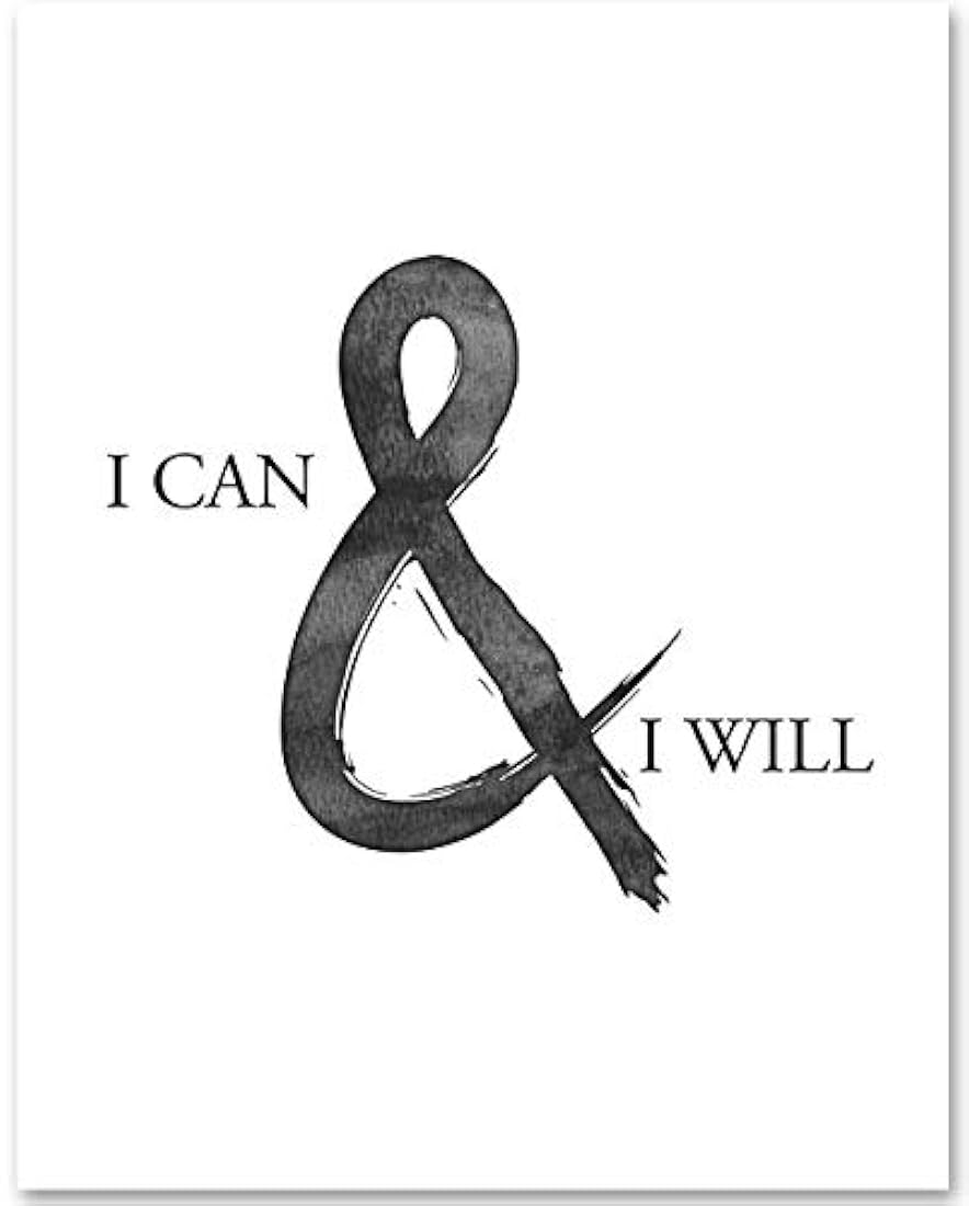 I Can and I Will-Impresión de arte de tipografía sin marco