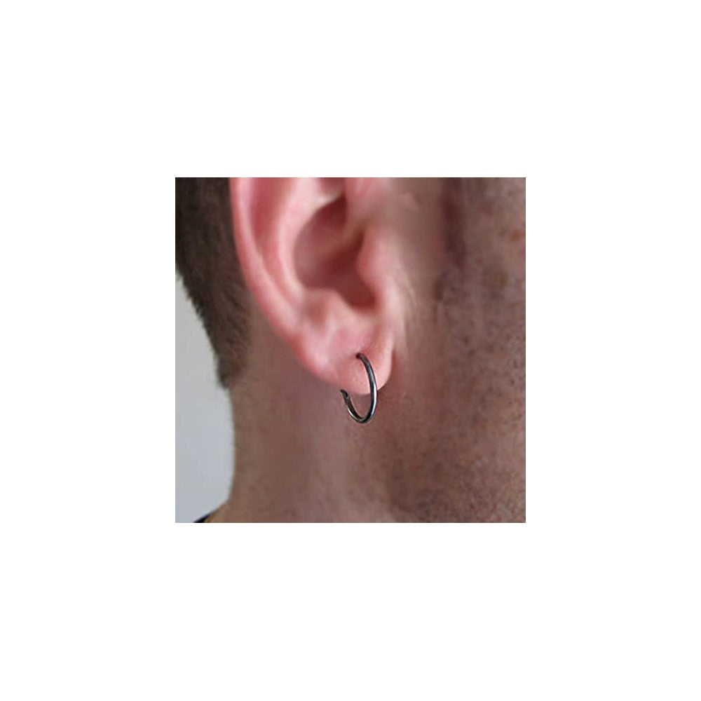 Aretes de aro de plata 3 pares para mujeres