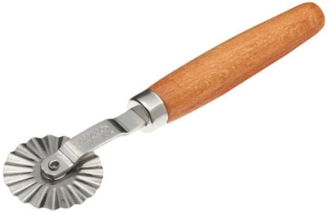 Rueda de pastelería estriada, 5.75 pulgadas, plateada