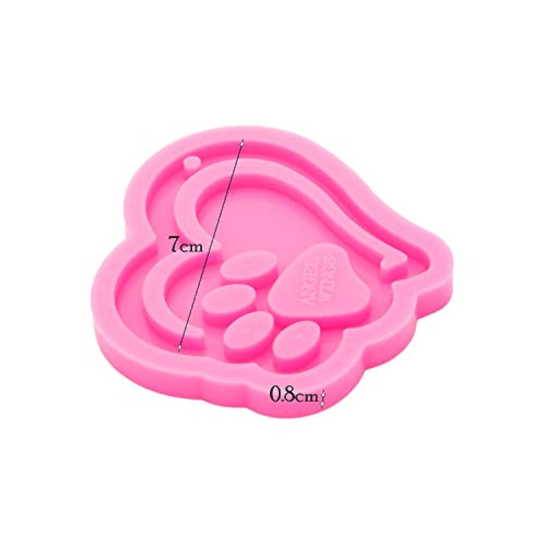 Molde de silicona brillante brillante con forma de corazón