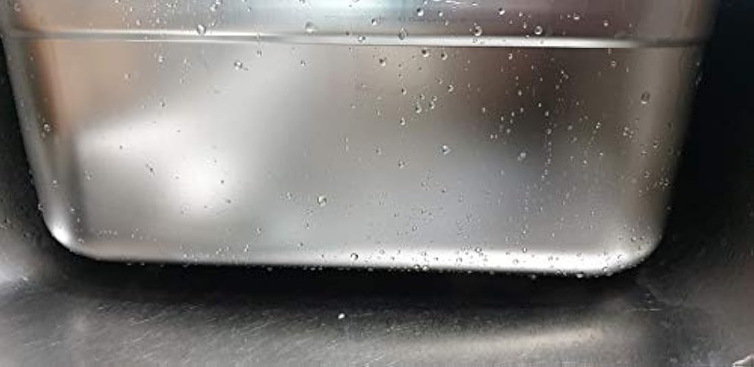 Incoc - Cubo de acero inoxidable para lavabo y vajilla