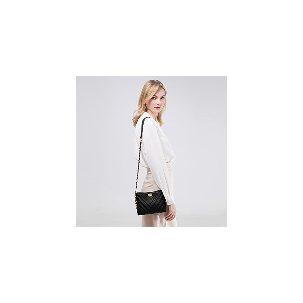 Bolsos cruzada pequeña y ligera para mujer a la moda negro