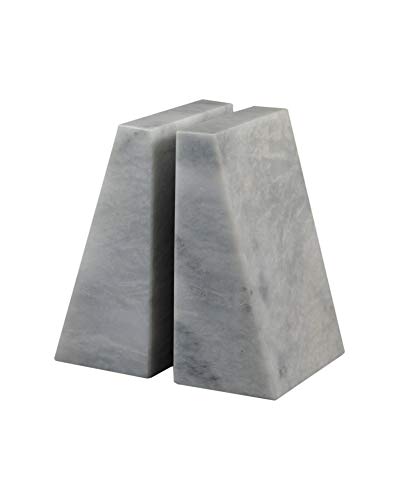 Sujetalibros de mármol pulido natural con forma de cuña