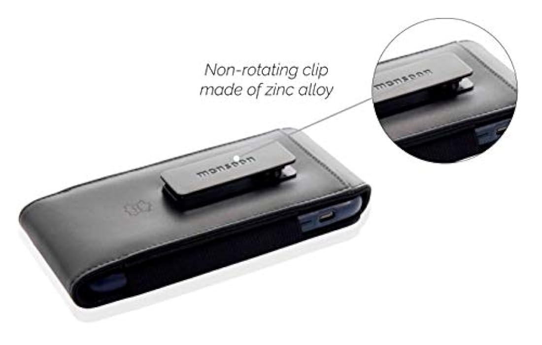 Monsoon Alpha - Funda de piel con clip para cinturón iPhone