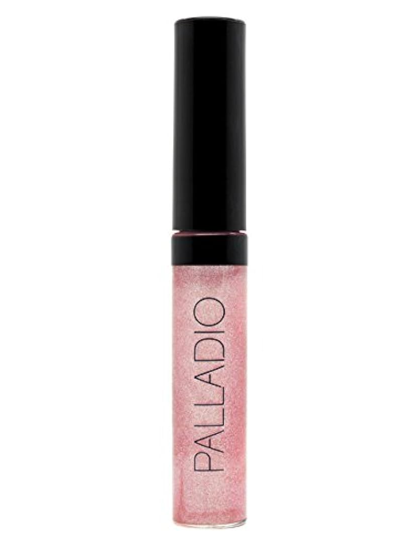 Palladio Brillo de labios, caramelo rosa, brillo de labios antiadherente, contiene vitamina E y aloe, ofrece color intenso e hidratación, minimiza las arrugas de labios, suaviza los labios con un hermoso acabado brillante.