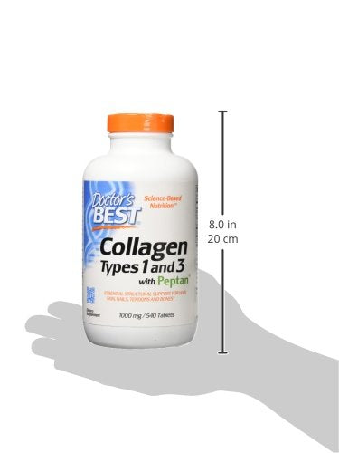 Doctor's Best Collagen Tipos 1 y 3 con Peptan Sin OGM