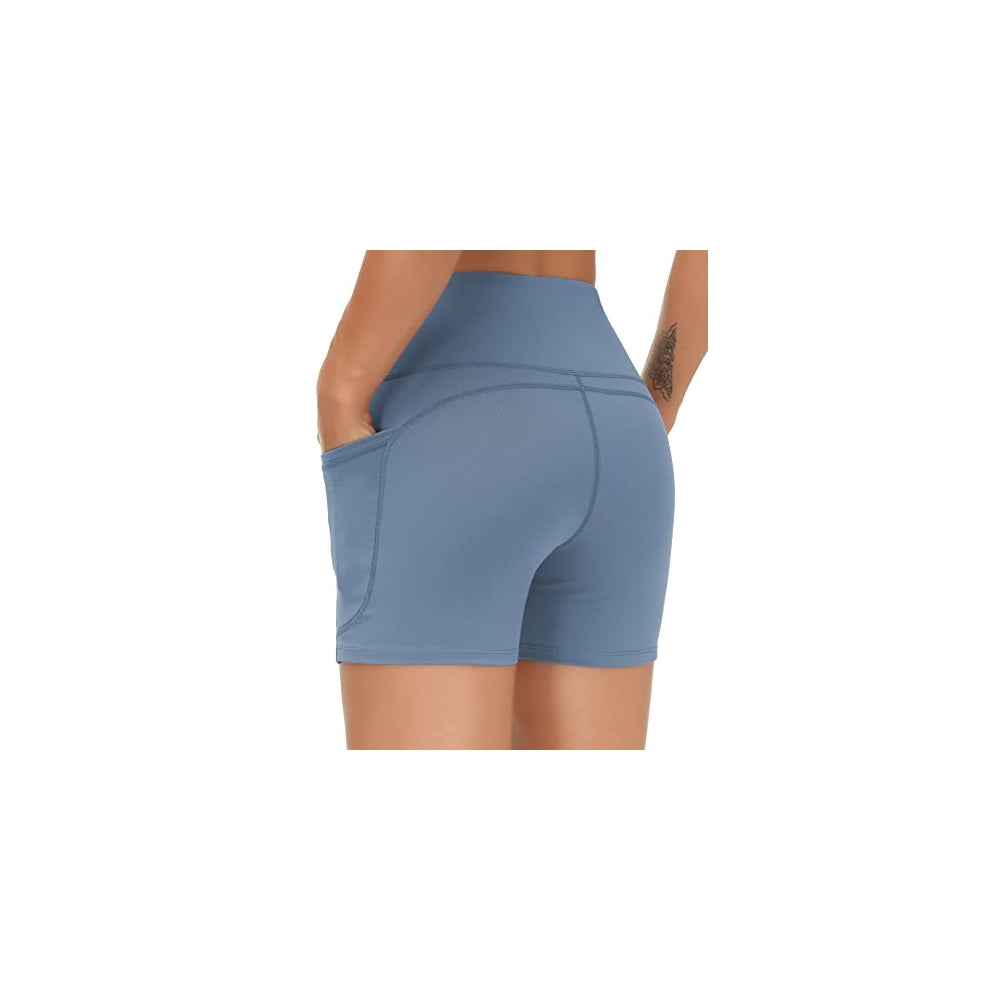Shorts cortos de yoga para mujer con cintura alta talla S