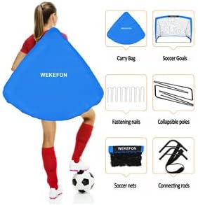 WEKEFON Porterías de fútbol para patio trasero