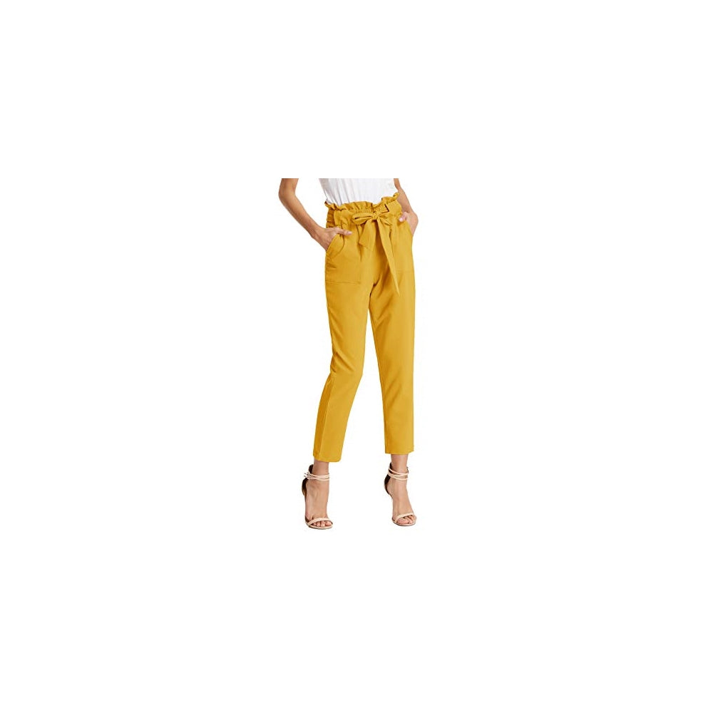 Pantalones de mujer con bolsillos, cintura alta Talla XS