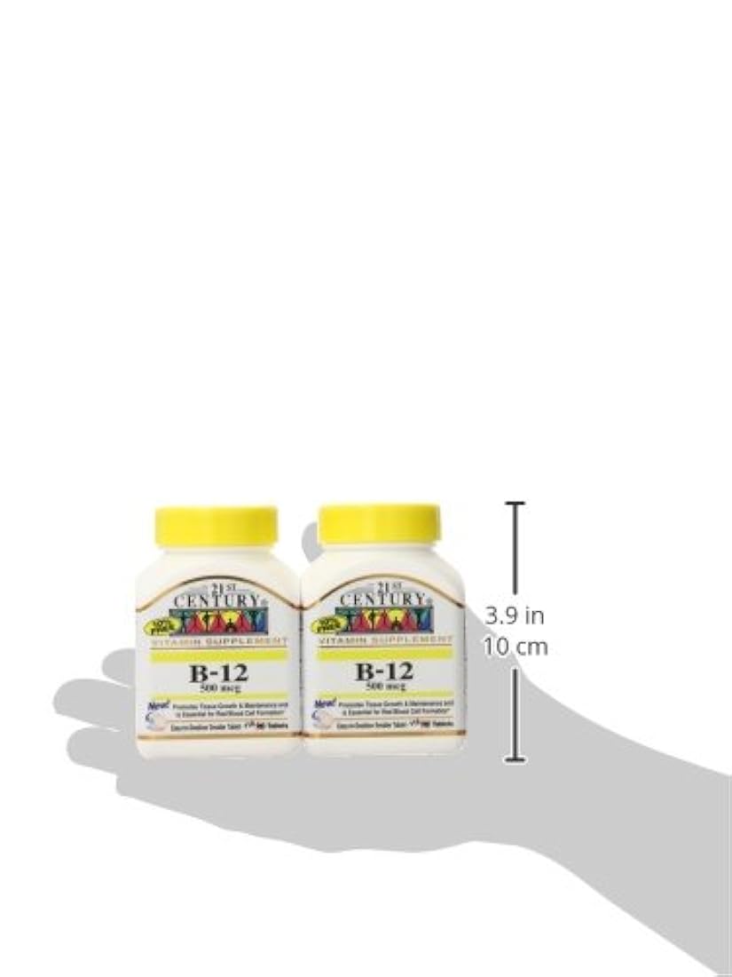 21st Century B-12 500 mcg Tabletas, 110 unidades (Paquete de 2)