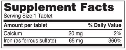 Suplemento para anemia y deficiencia de hierro