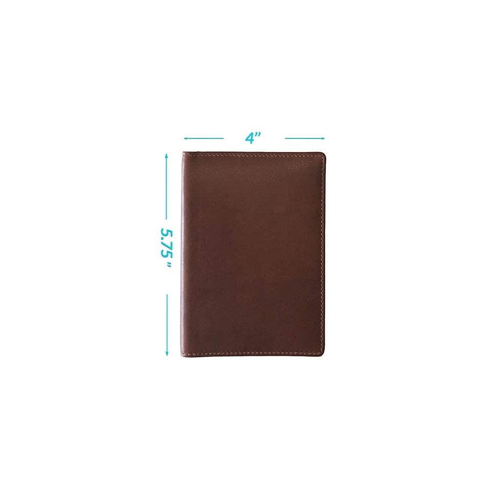 Porta Documentos y Tarjetas de piel para pasaporte marrón