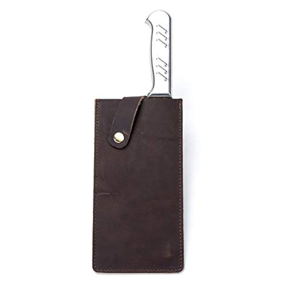 Crazy Horse Leather Knife Sheath, Universal Meat Cleaver