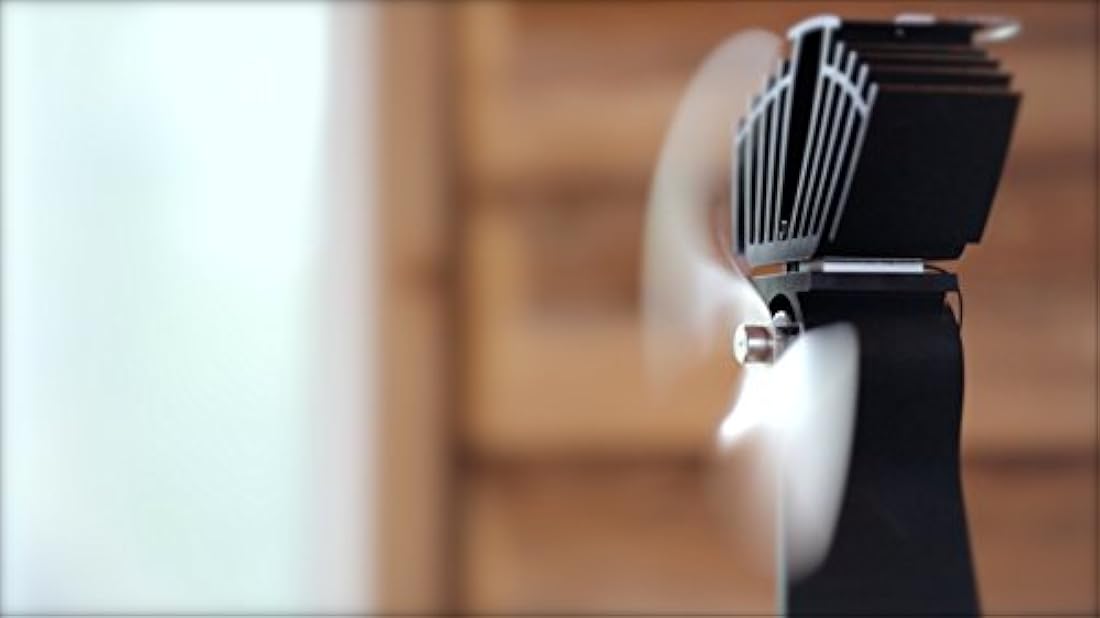 Ecofan AirMax Ventilador para horno a leña Negro