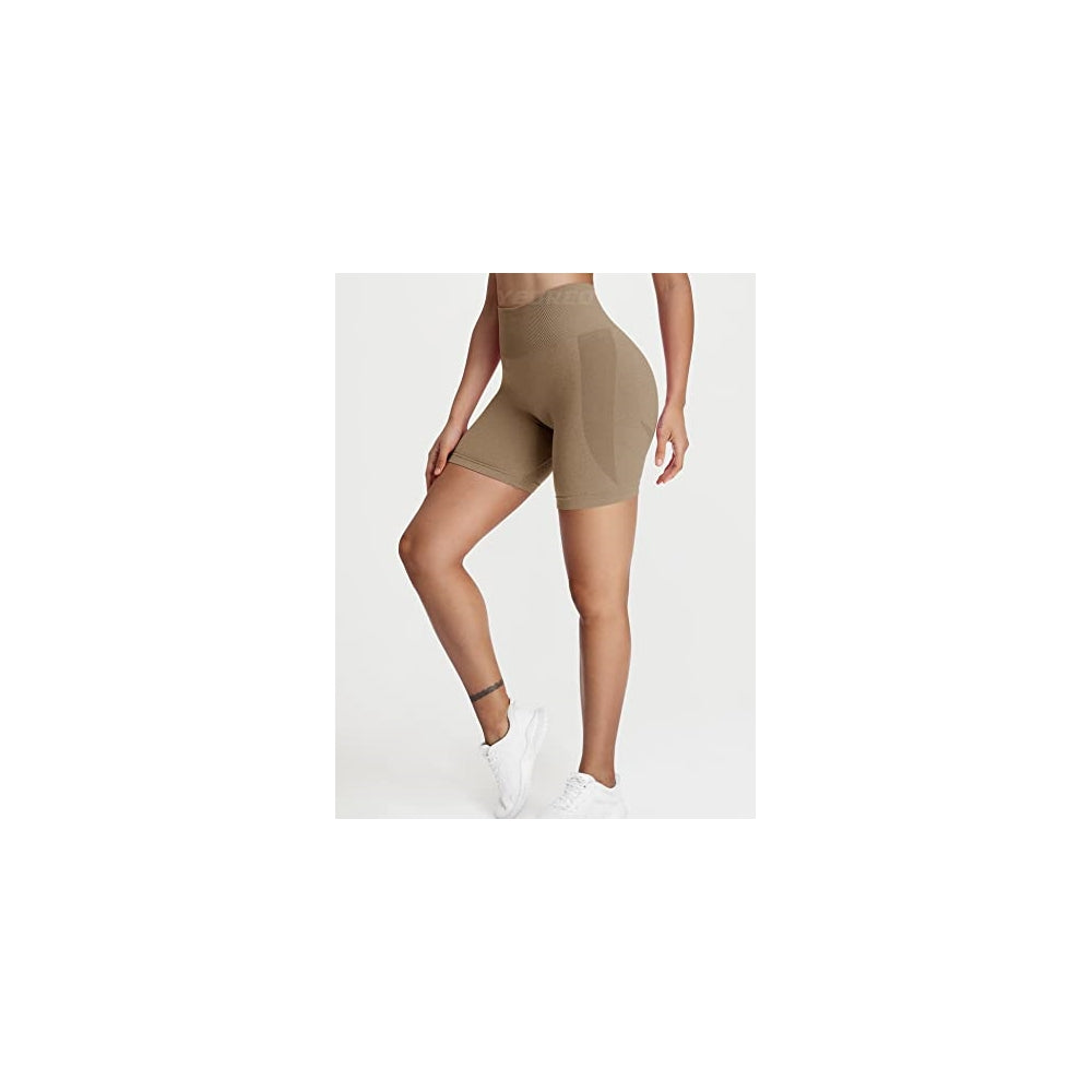 Shorts cortos sin costuras de cintura alta talla L