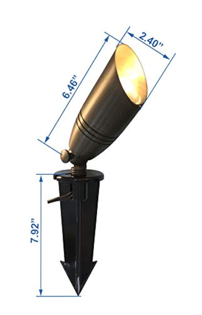 foco de latón sólido para paisaje, de bajo voltaje