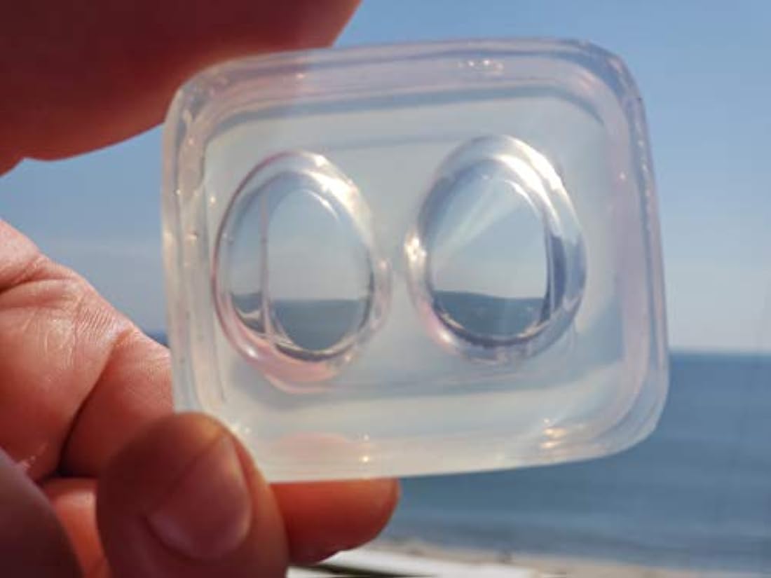 Craft Molde de silicona para moldear tapones de túnel de oreja, medidor de huevo, forma de pera, tamaño de par de 0.394 in
