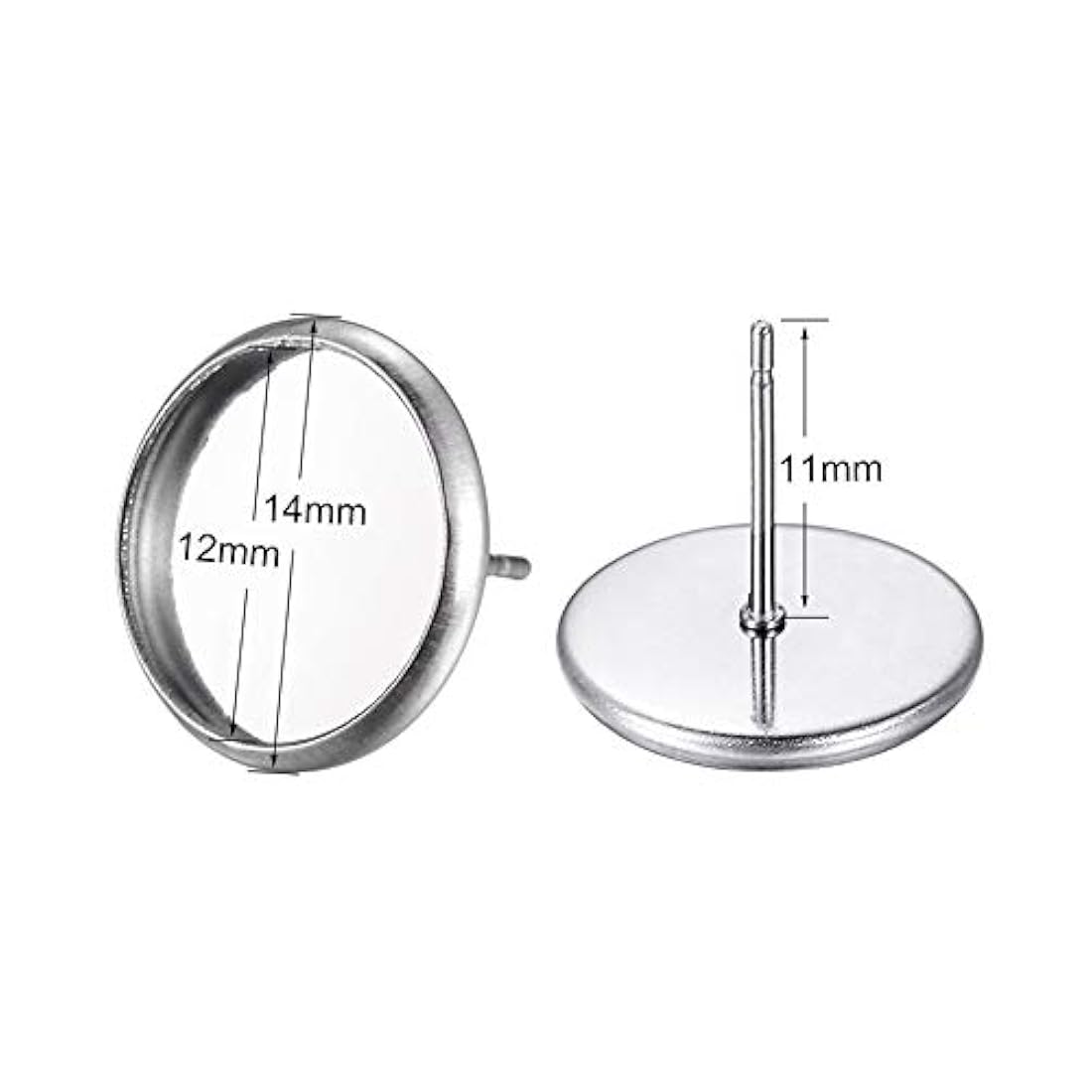 Housweety - Juego de 30 pendientes de acero inoxidable