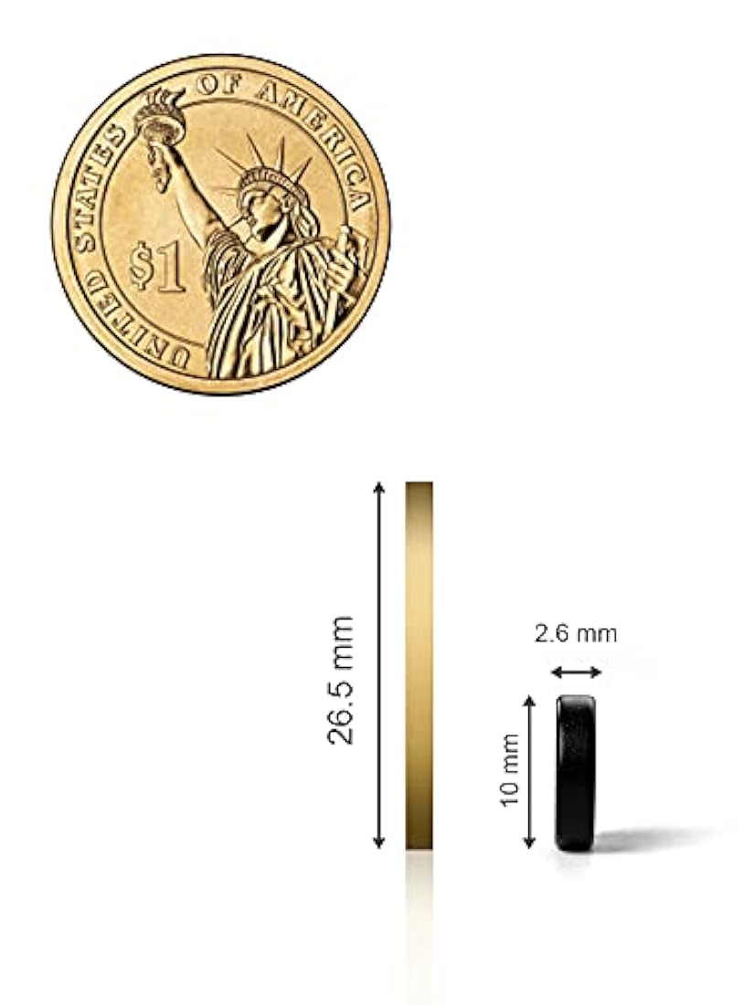 45 pequeños imanes redondos para nevera, revestimiento epoxi