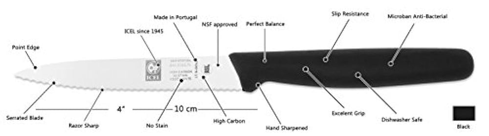 Icel All  cuchillo de pelar, cuchillo de filete/tomate,