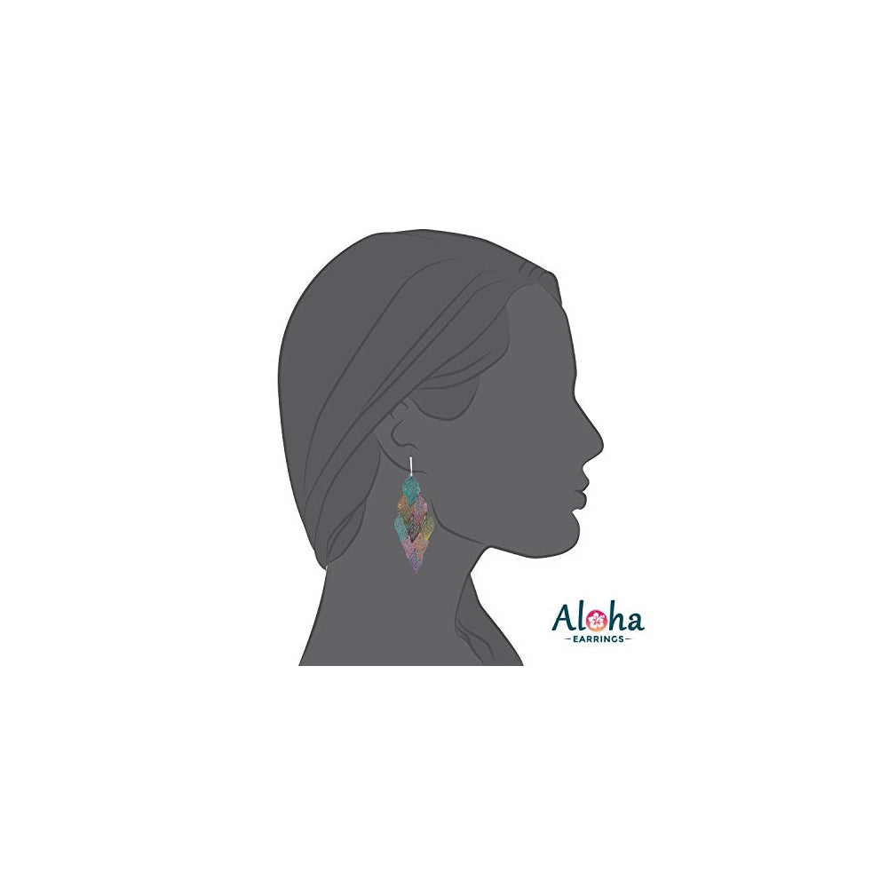 Aretes de hojas colgantes para mujer