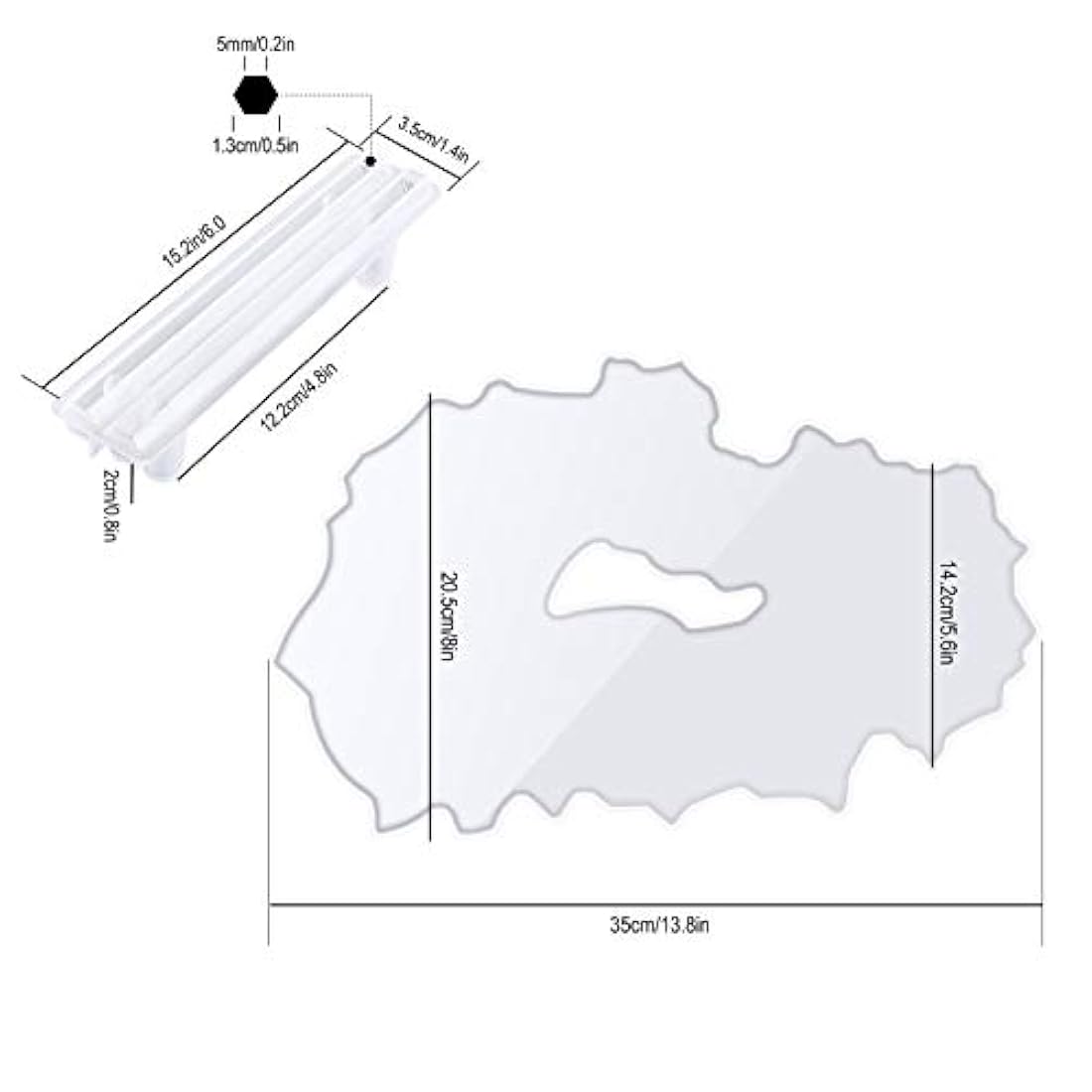 Molde de silicona suave de resina epoxi para manualidades