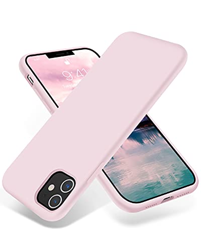OTOFLY Funda para iPhone 11, ultra delgada, de gel de silicona líquida con protección completa antiarañazos, a prueba de golpes, compatible con iPhone 11 (rosa hielo)