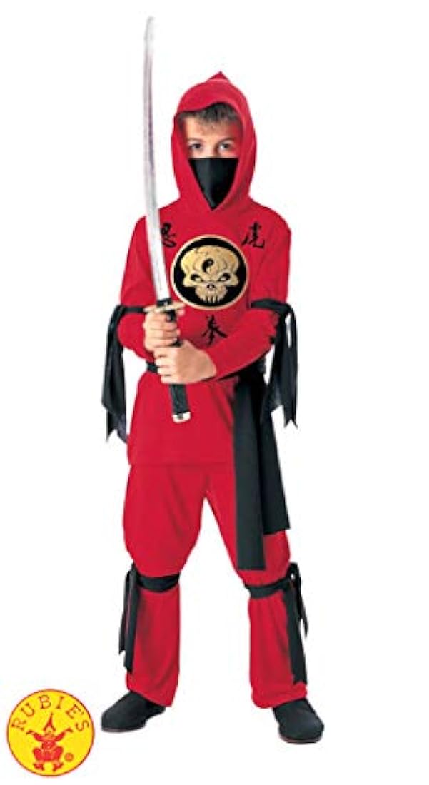 Disfraz de ninja rojo para niños Talla S