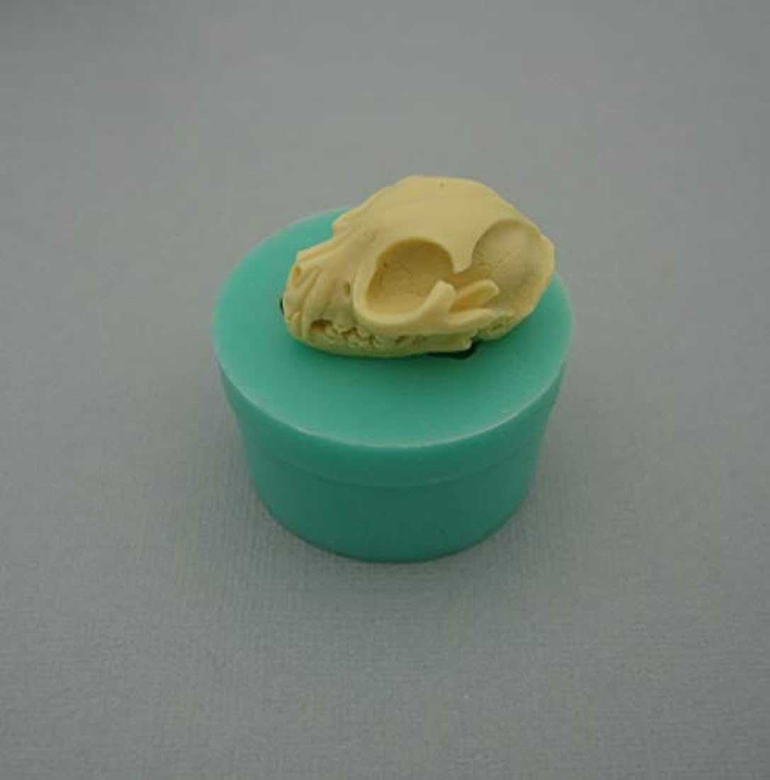 Findings Stop - Molde de silicona flexible para gatos, calavera para manualidades, joyas, resina, álbumes de recortes, arcilla de polímero