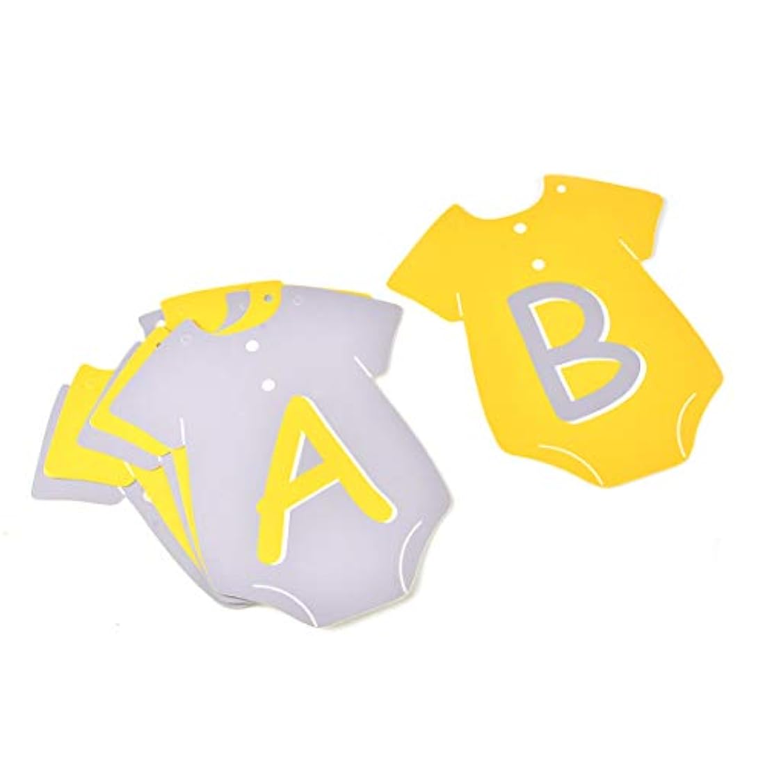 Decoracion para baby shower/amarillo-gris-blanco.Marca Pyle
