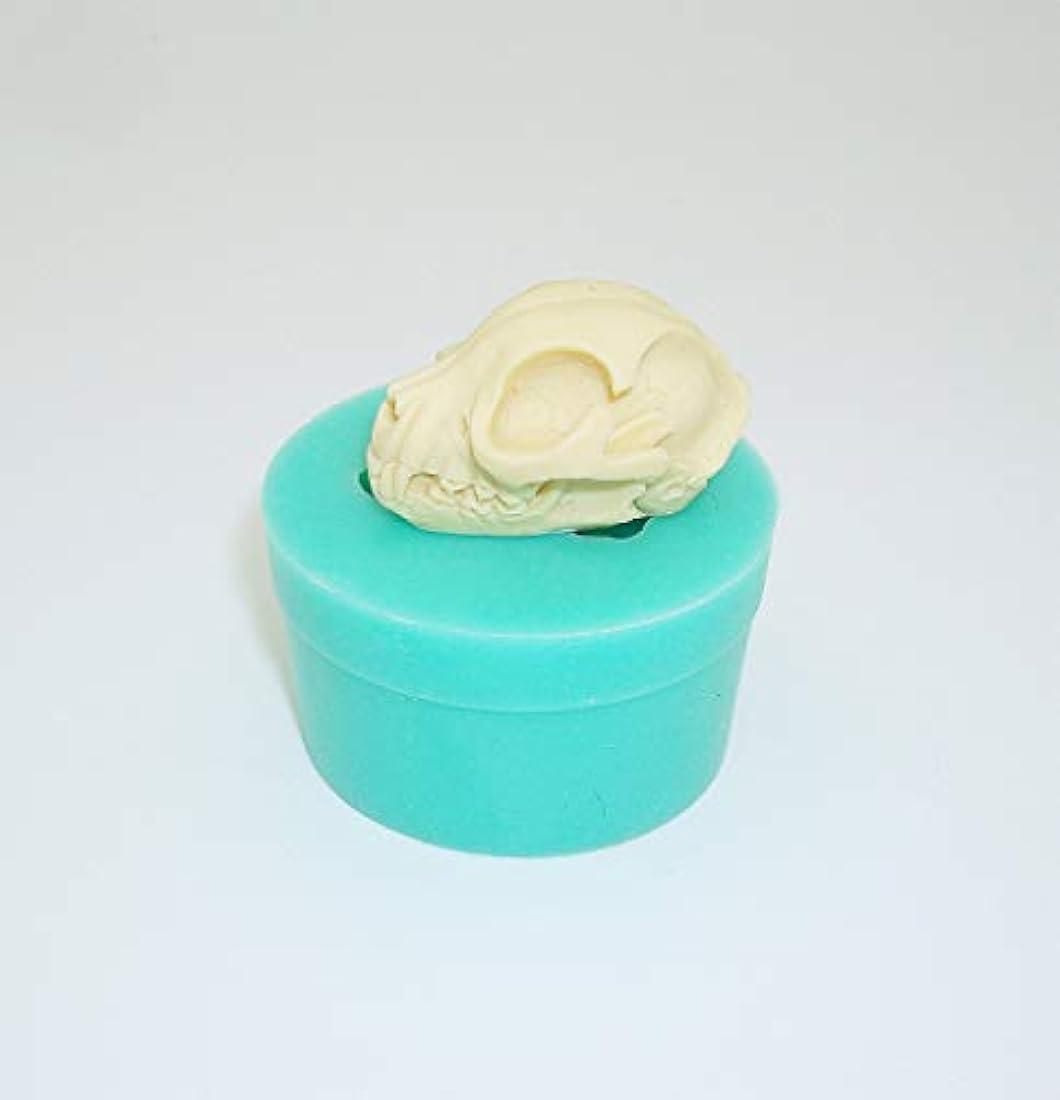 Findings Stop - Molde de silicona flexible para gatos, calavera para manualidades, joyas, resina, álbumes de recortes, arcilla de polímero