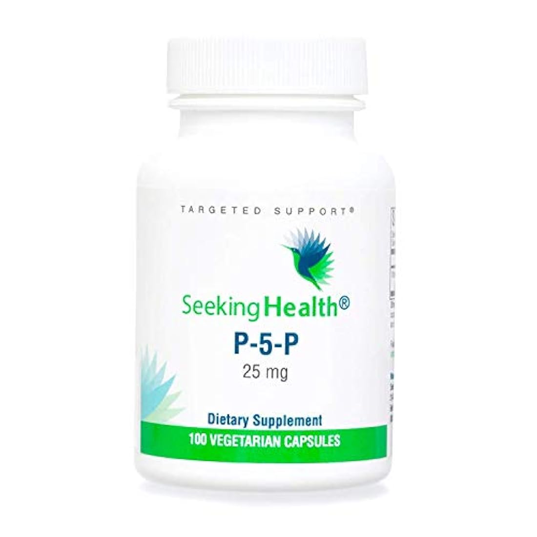 Seeking Health P-5-P, vitamina B, piridoxal-5-fosfato, suplemento de coenzima B6, apoyo a una función cognitiva saludable, sistema inmunológico y apoyo al metabolismo, fórmula vegana, 100 cápsulas vegetarianas*