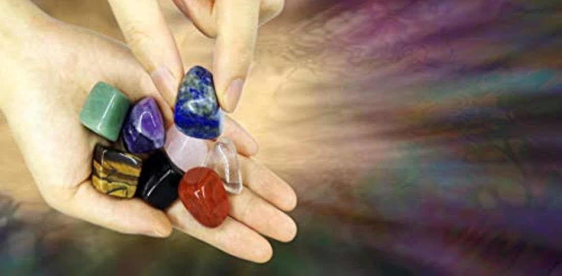 Juego de 8 piedras de chakra, forma natural, cristales
