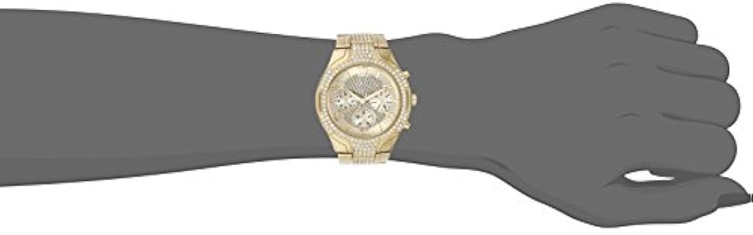 Reloj deportivo con brillantes color dorado